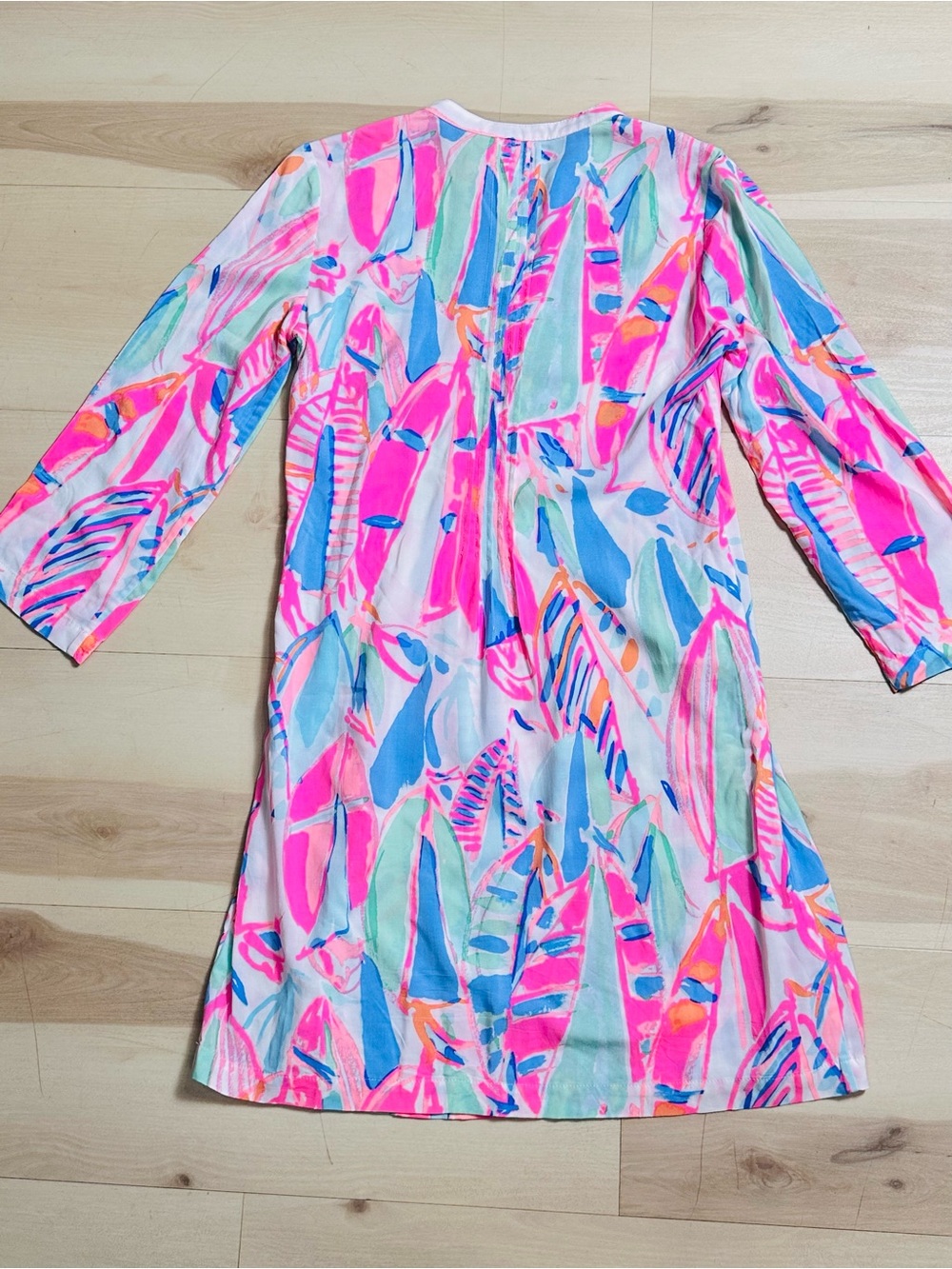 Lilly Pulitzer Sarasota Tunic Dress XS “Out to Sea” Costal Abstract Lightweight - Picture 6 of 9